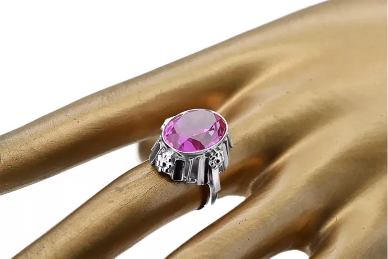 Vintage Jewlery Ring Amethyst Sterling silver 925 vrc043s